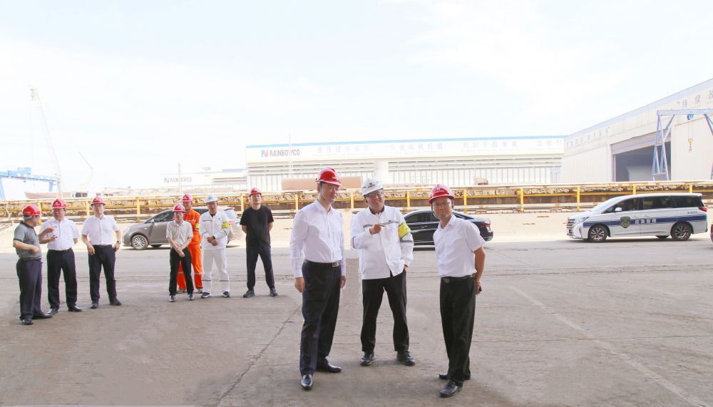 啟東市委副書記、市長蔡毅帶隊調研子公司潤邦海洋安全生產工作(圖1)