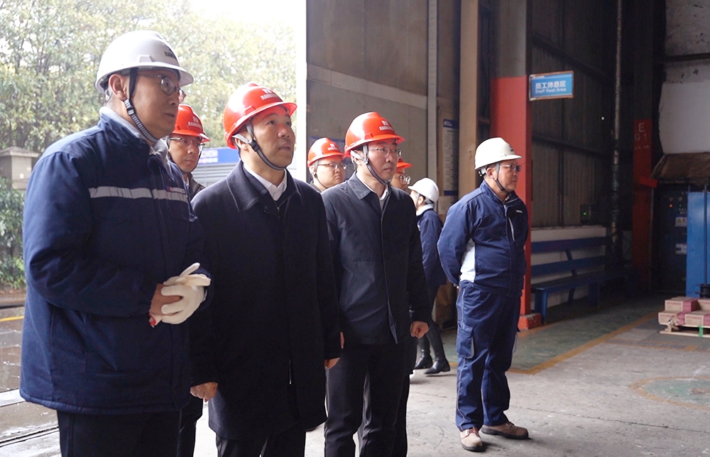 南通市崇川區區委書記胡擁軍一行蒞臨子公司潤邦重機調研復工復產工作(圖2)